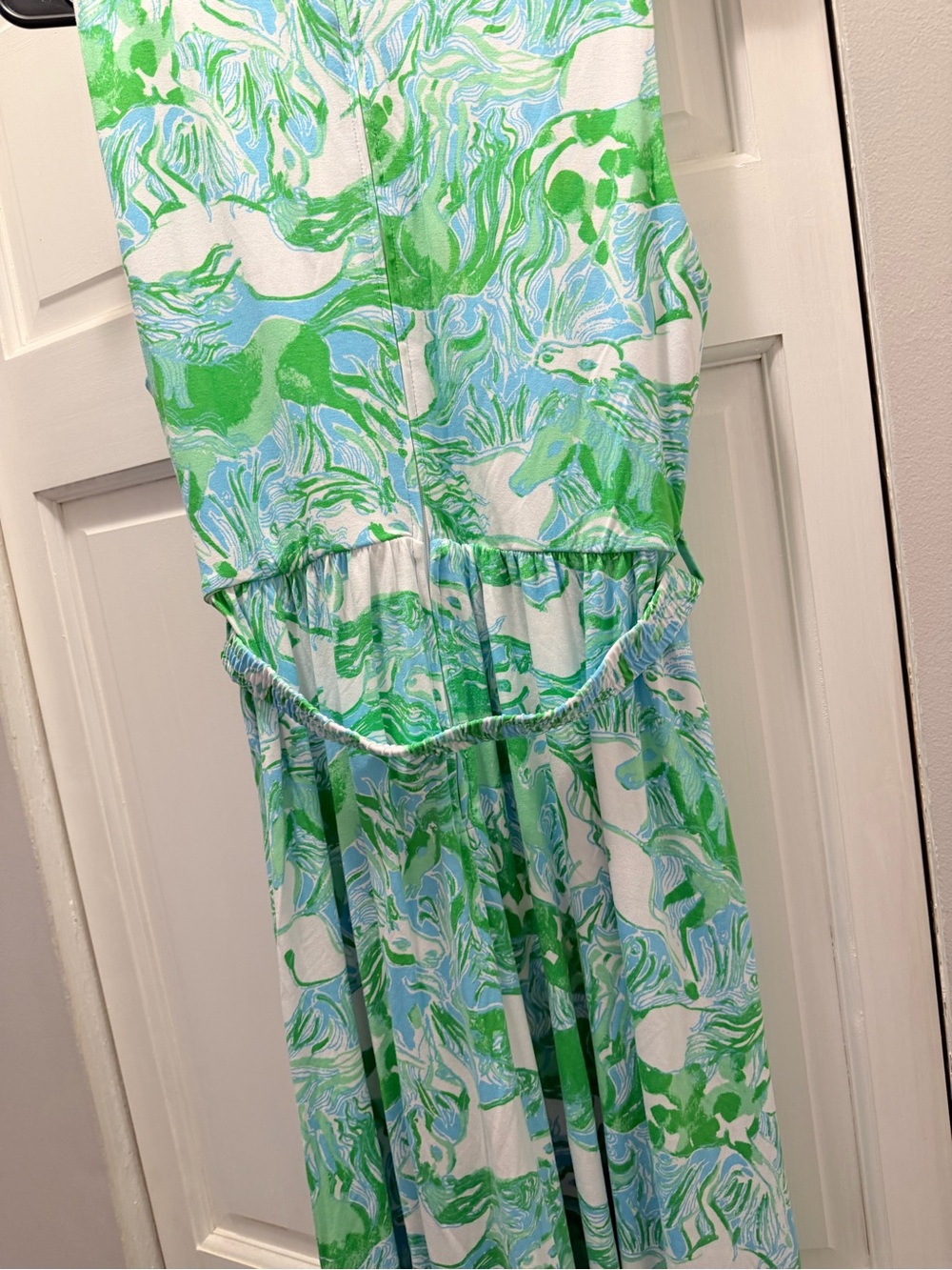NWT LILLY PULITZER COLMAN MIDI DRESS SIZE 8 CAPRI BLUE GALLOPING GALS - Picture 8 of 12